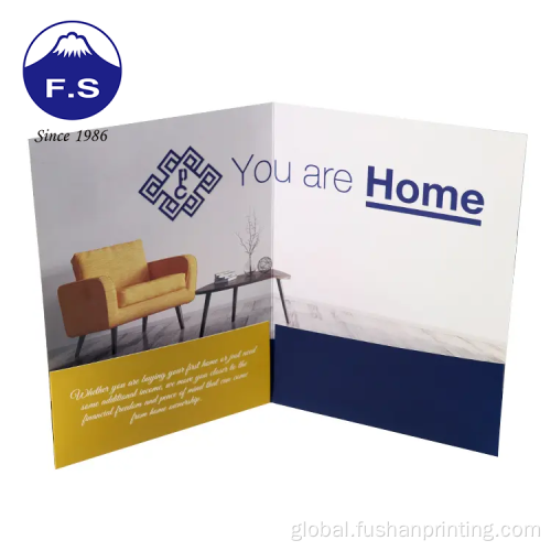Custom Folder Printing Printing Logo Gold Foil Paper Presentation Folder Factory